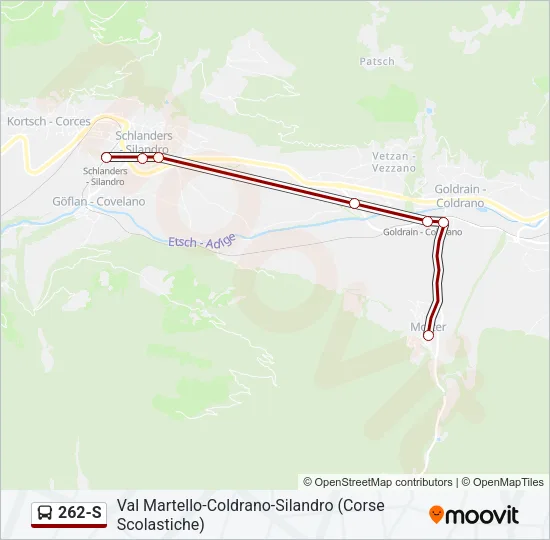 262-S Bus Line Map