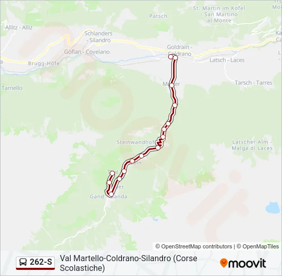 262-S Bus Line Map