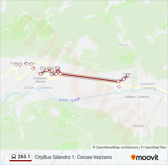 263.1 Bus Line Map
