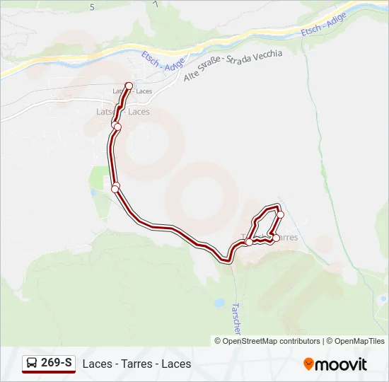 269-S Bus Line Map