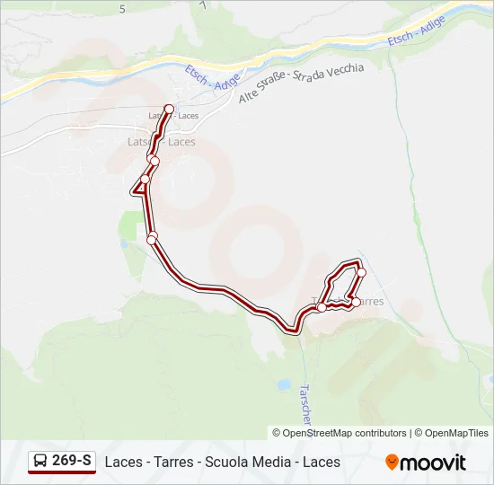 269-S Bus Line Map