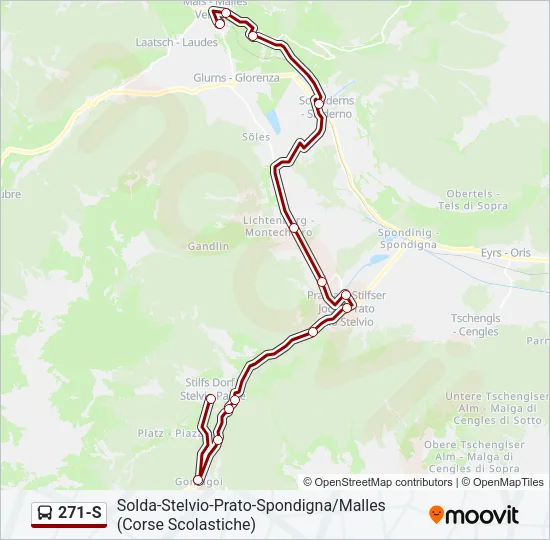 271-S Bus Line Map