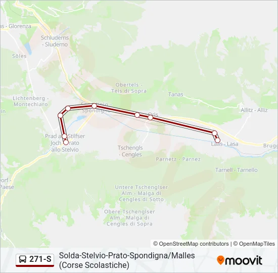 271-S Bus Line Map