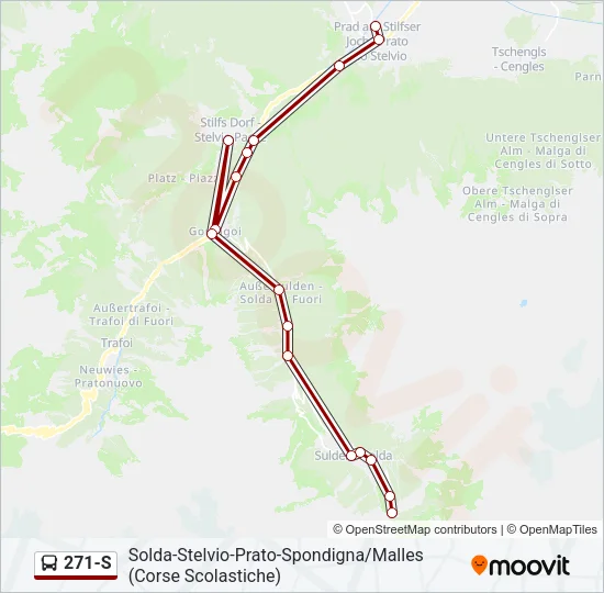 271-S Bus Line Map