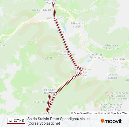 271-S Bus Line Map