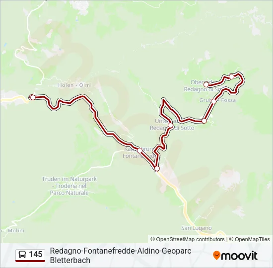145 Bus Line Map
