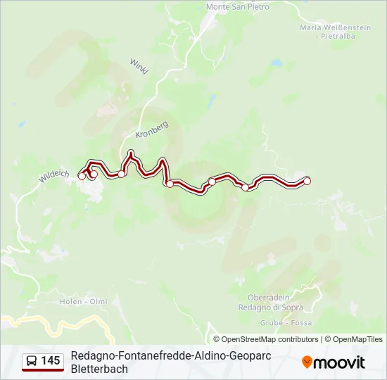 145 Bus Line Map