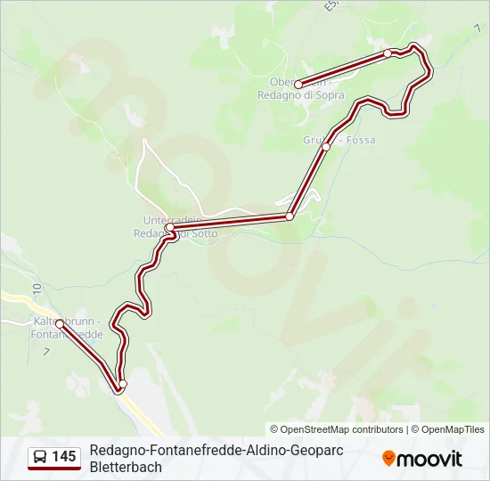 145 Bus Line Map
