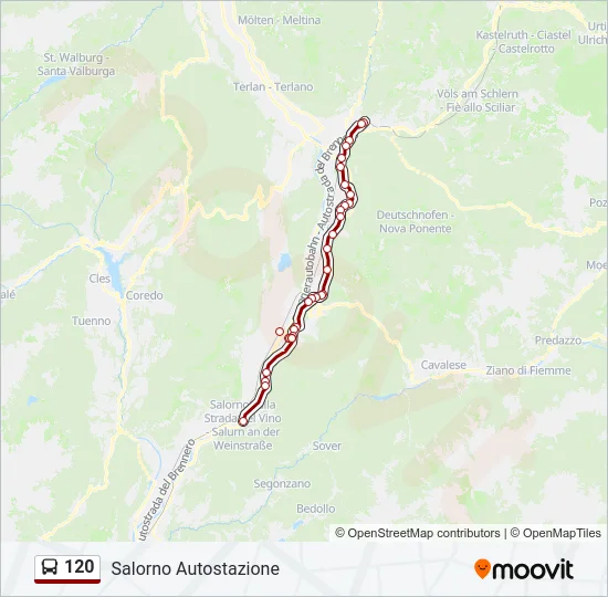 120 Bus Line Map