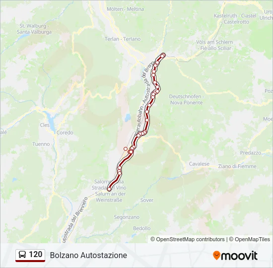 120 Bus Line Map