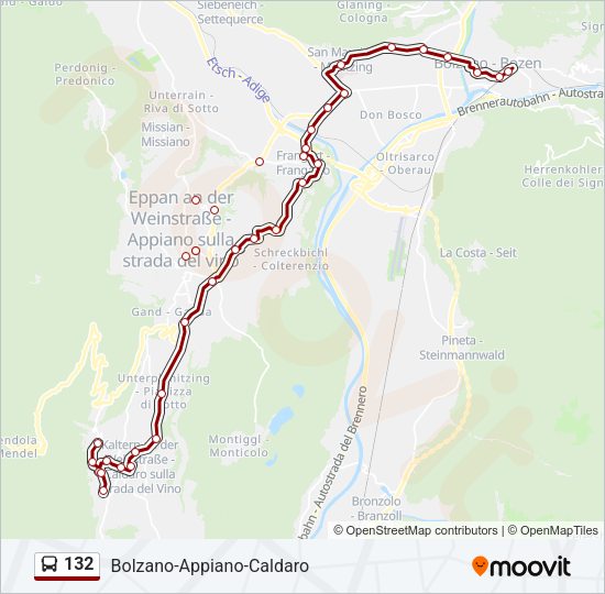 Percorso linea  132