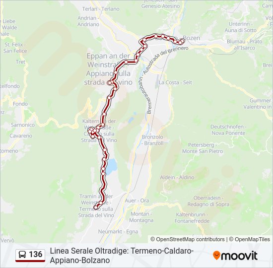 Percorso linea  136