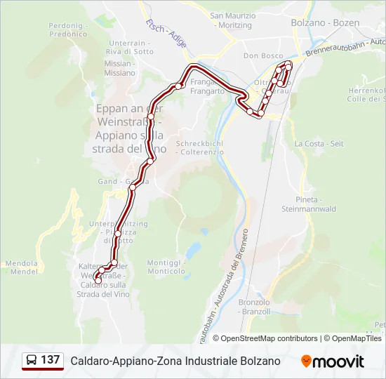 137 Bus Line Map