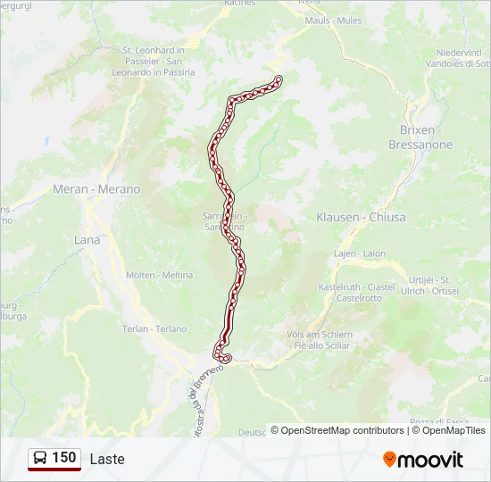 150 Bus Line Map