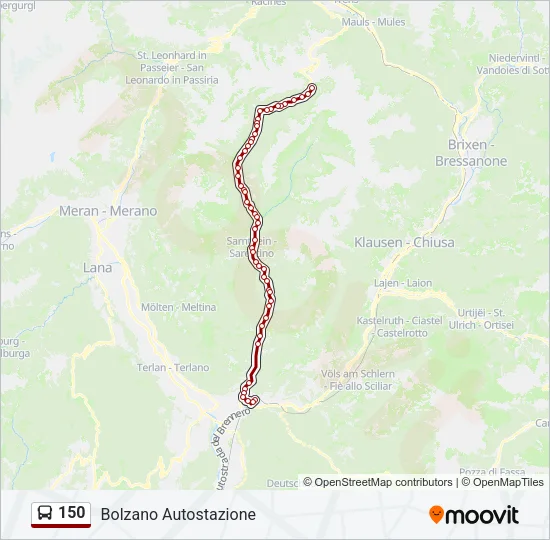 150 Bus Line Map