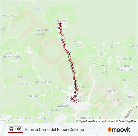 166 Bus Line Map