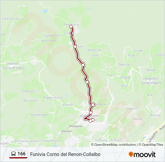 166 Bus Line Map