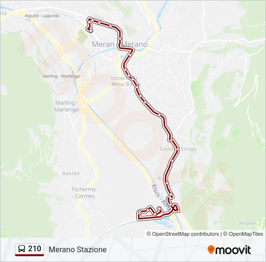 210 Bus Line Map