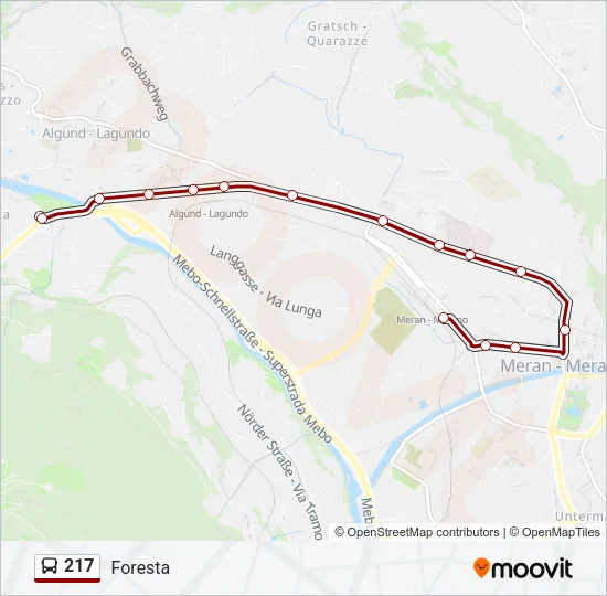 217 Bus Line Map