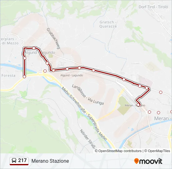 217 Bus Line Map