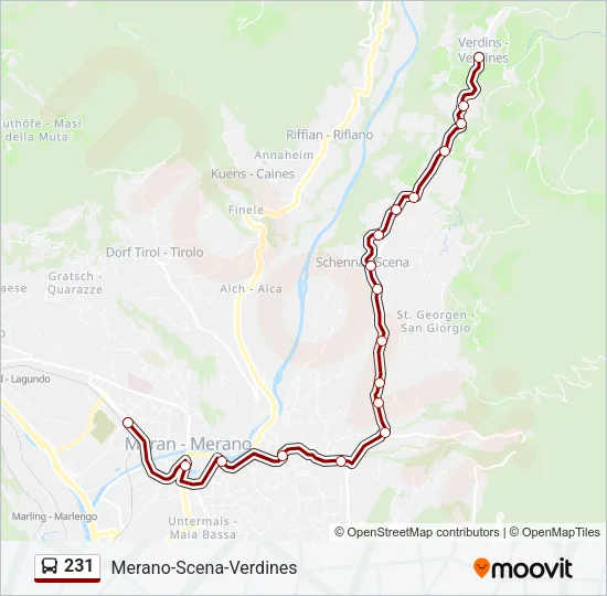 231 Bus Line Map