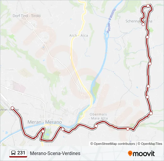 231 Bus Line Map