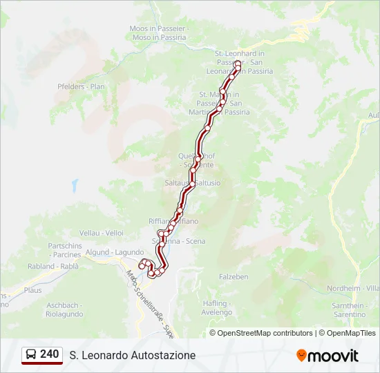 240 Bus Line Map