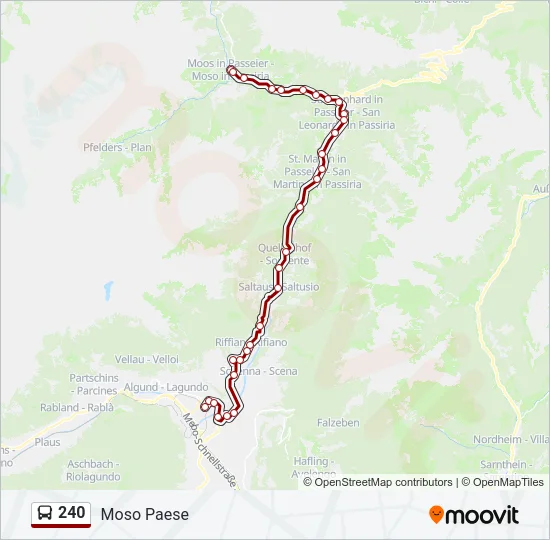 240 Bus Line Map