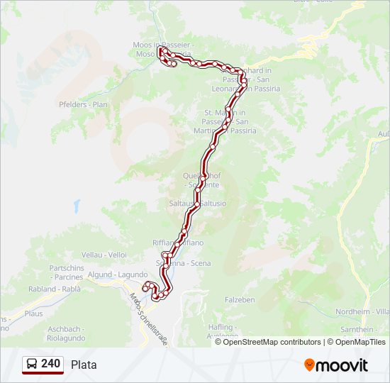 Percorso linea  240