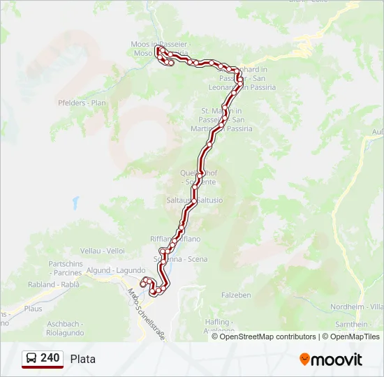 240 Bus Line Map