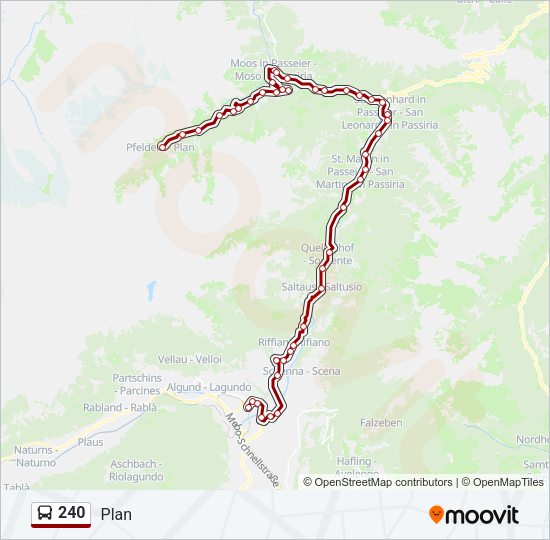 Percorso linea  240