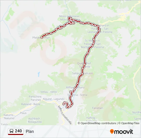 240 Bus Line Map
