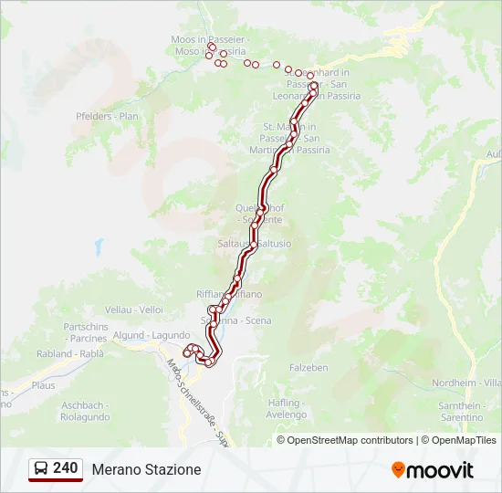 240 Bus Line Map