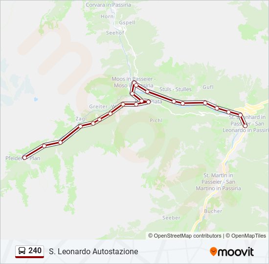 Percorso linea  240