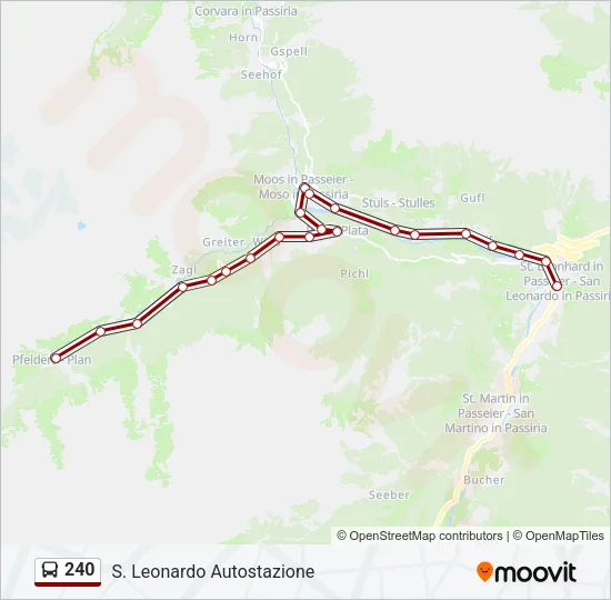 240 Bus Line Map