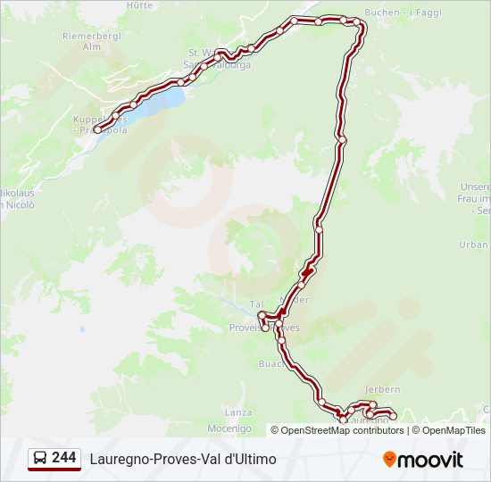 Percorso linea  244