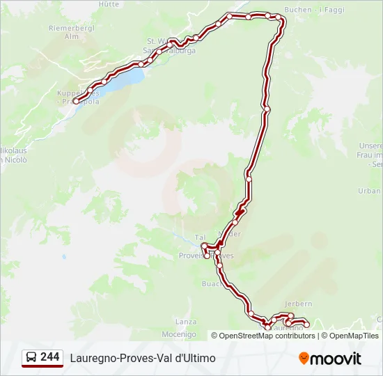 244 Bus Line Map