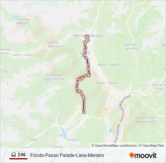 246 Bus Line Map