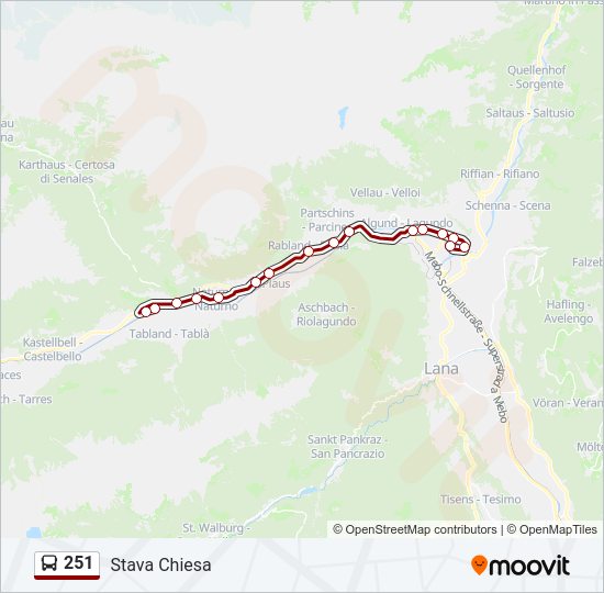 Percorso linea  251