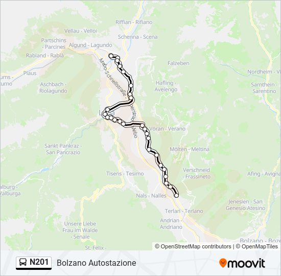 N201  Line Map