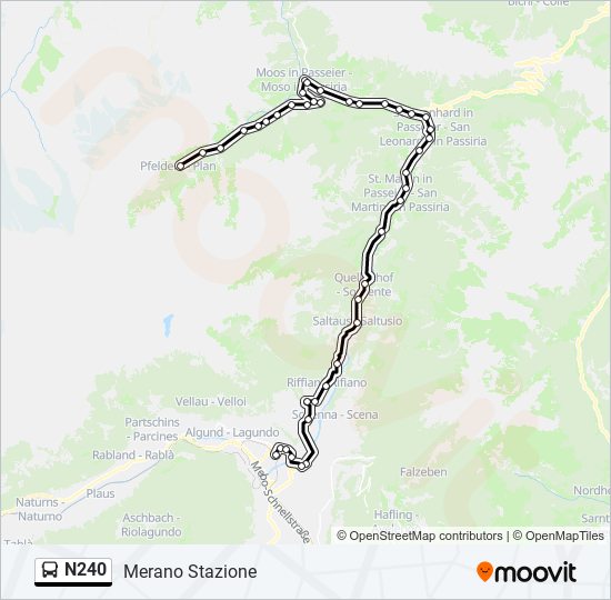 N240 bus Line Map