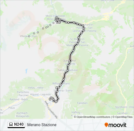 N240 Bus Line Map