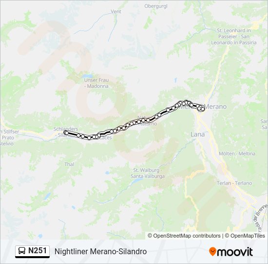Percorso linea  N251