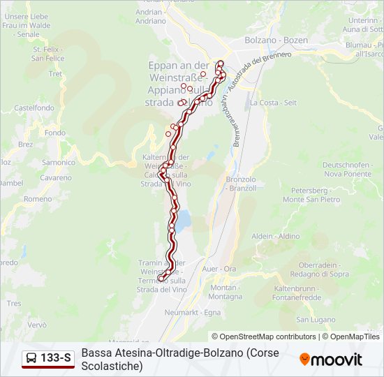 Percorso linea  133-S