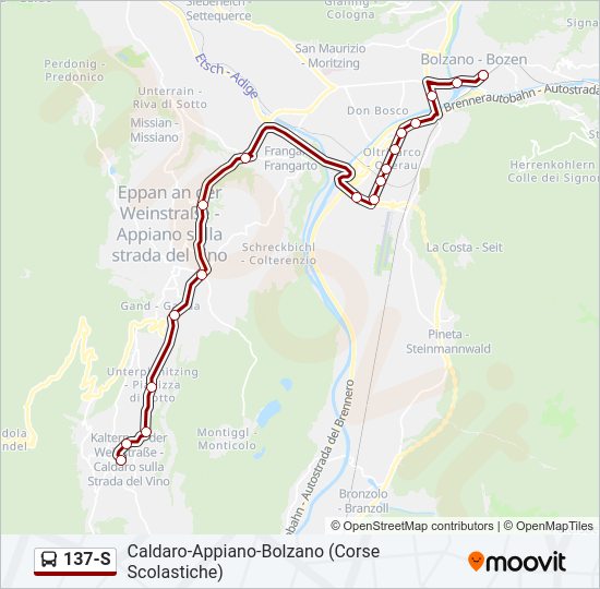 Percorso linea  137-S