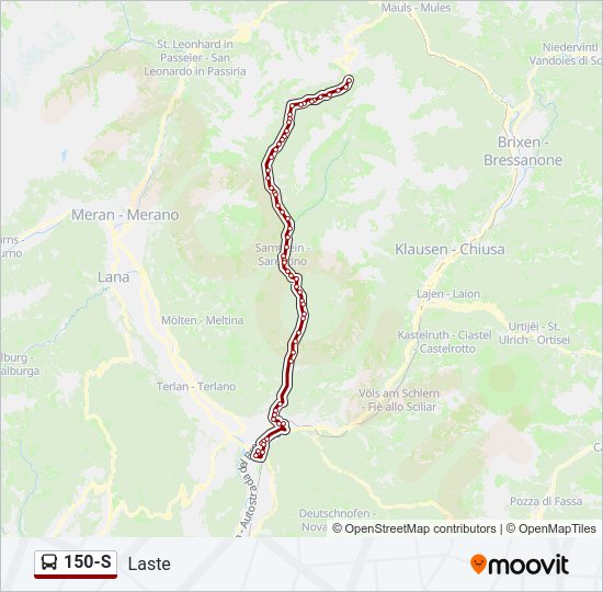 Percorso linea  150-S
