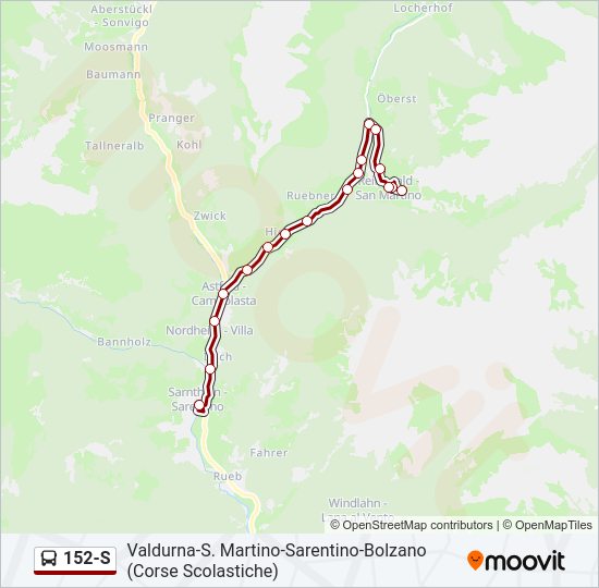 Percorso linea  152-S