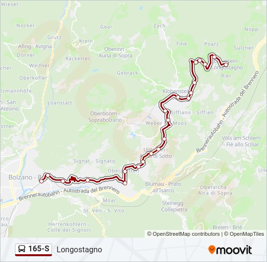Percorso linea  165-S