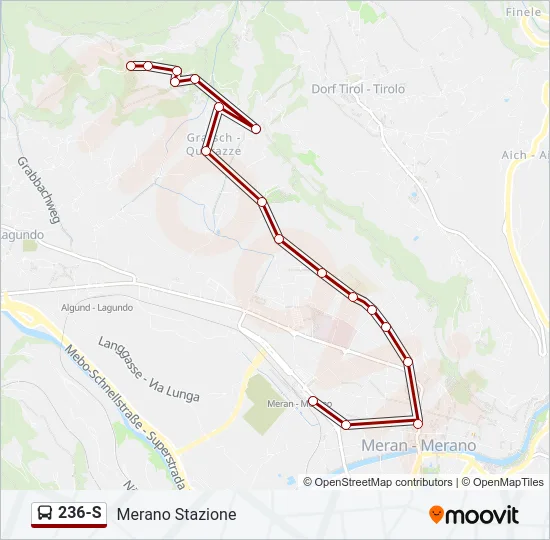 236-S Bus Line Map