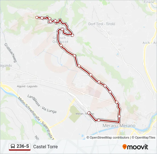 236-S Bus Line Map